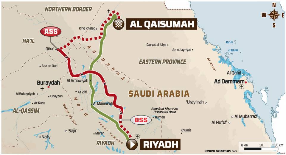 Dakar 2021: risultati tappa Riyadh - Al Qaisumah 7 gennaio 2021 La mappa della tappa Riyadh -Al Qaisumah 7 gennaio 2021