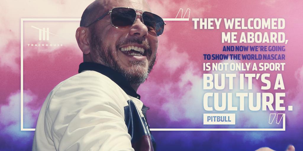 Pitbull diventa co-proprietario di un team Nascar Pitbull si unisce al Trackhouse Racing Team