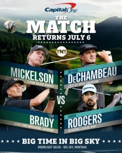 Tom Brady e Aaron Rodgers giocheranno a golf per beneficenza il 6 Luglio La locandina dell'evento (Crediti: @BleacherReport)