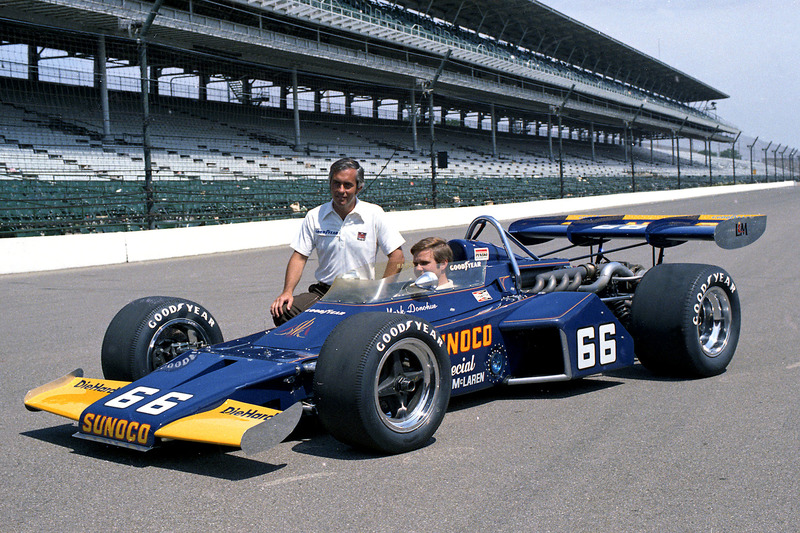 Mark Donohue con Roger Penske alla 500 miglia di Indianapolis