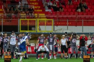 Playoff Seconda Divisione FIDAF 2021: I risultati delle semifinali Vipers Modena in azione (Crediti della foto: Cubo Photo)