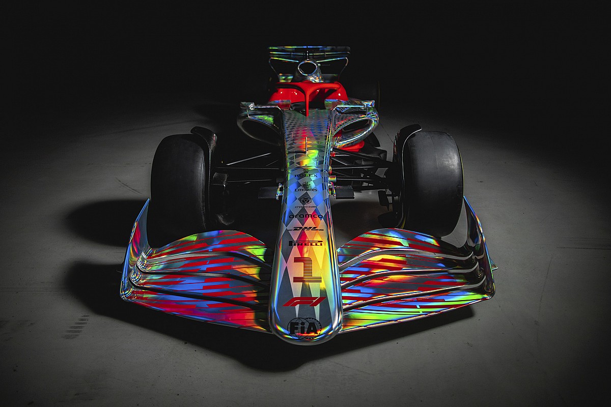 Una vista anteriore della monoposto di Formula 1 per il 2022