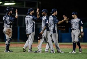 Italian Baseball Series 2021: Serie in parità dopo due partite Bologna festeggia il suo primo successo nelle Italian Baseball Series 2021 (Crediti: EzR/NADOC)