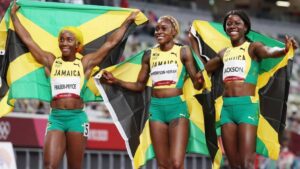 Una storica tripletta Giamaicana. Usain Bolt è fiero di loro
