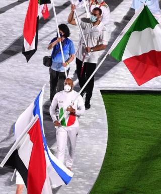 Marcell Jacobs portabandiera per la chiusura a Tokyo 2020 Marcell Jacobs portabandiera per la chiusura a Tokyo 2020