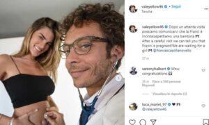 Valentino Rossi diventerà padre per la prima volta Il post di Valentino Rossi sul suo profilo Instagram