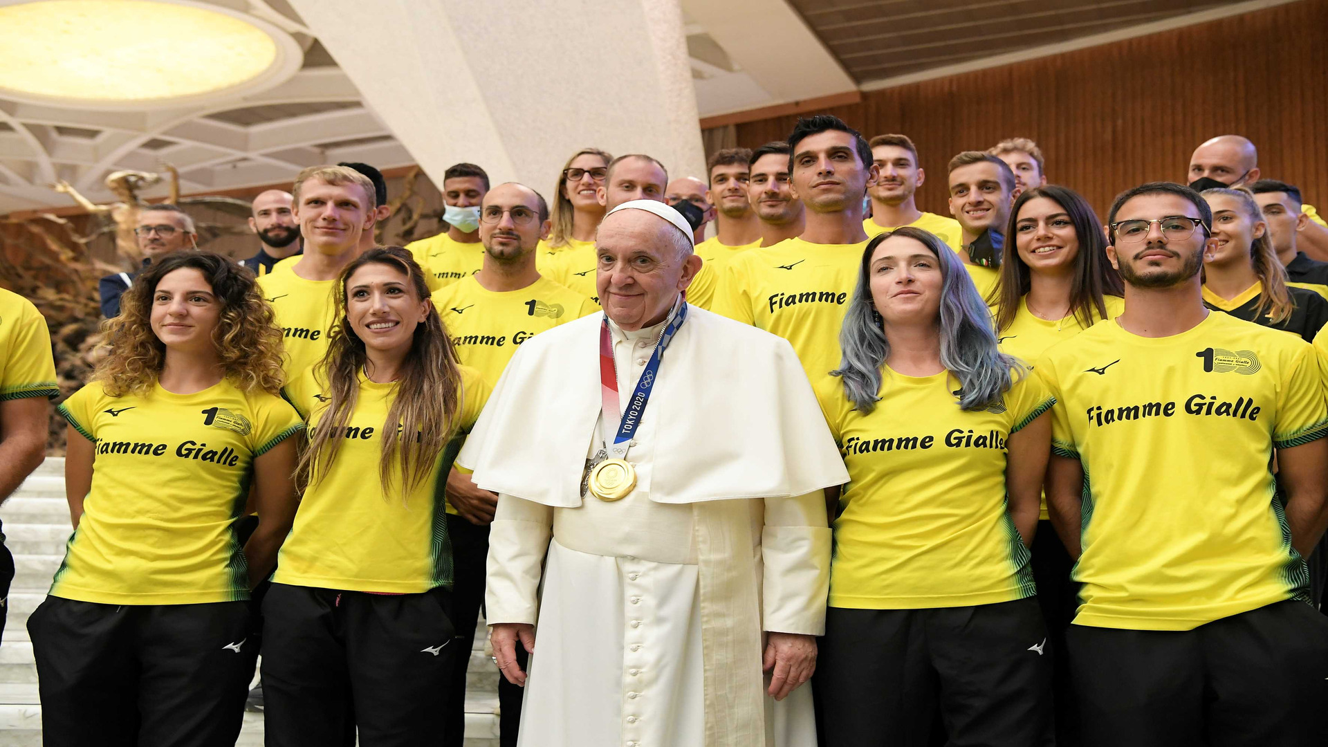 Atleti olimpici e paralimpici delle Fiamme Gialle dal Papa