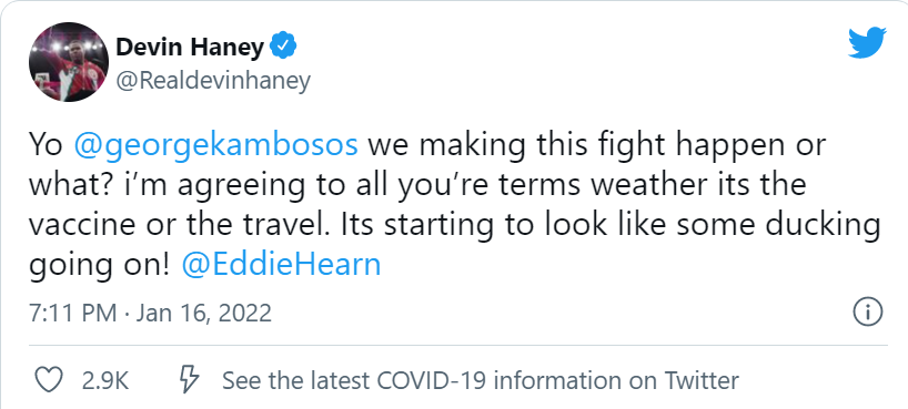 Kambosos Haney