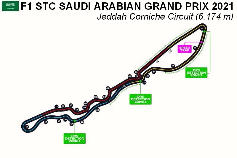GP Arabia Saudita: le modifiche del circuito di Jeddah Jeddah Corniche Circuit