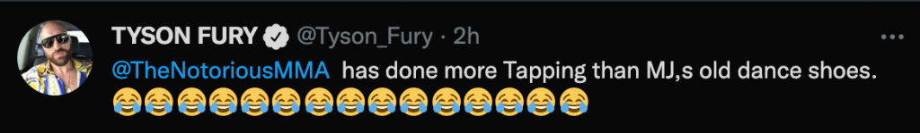 Tyson Fury: acceso scambio di tweet con McGregor