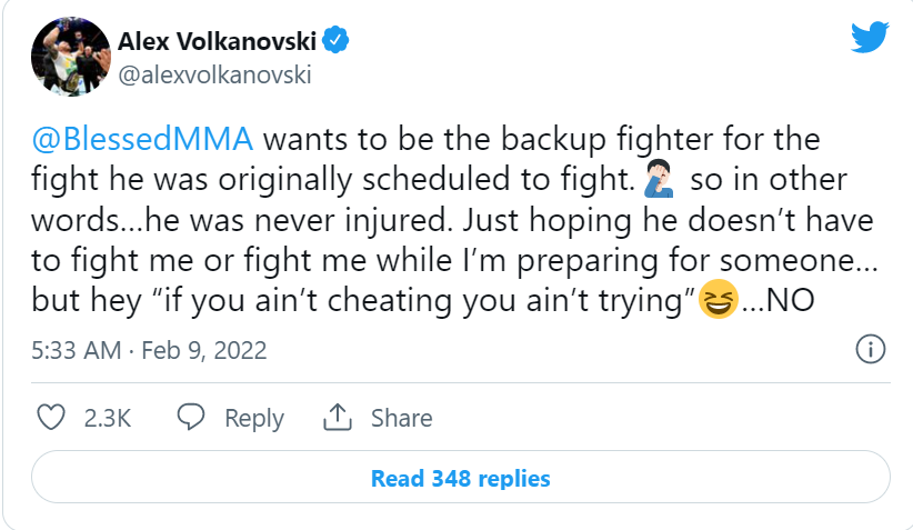 Volkanovski critica Max