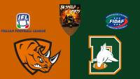 Dolphins Ancona battono Rhinos Milano al Vigorelli