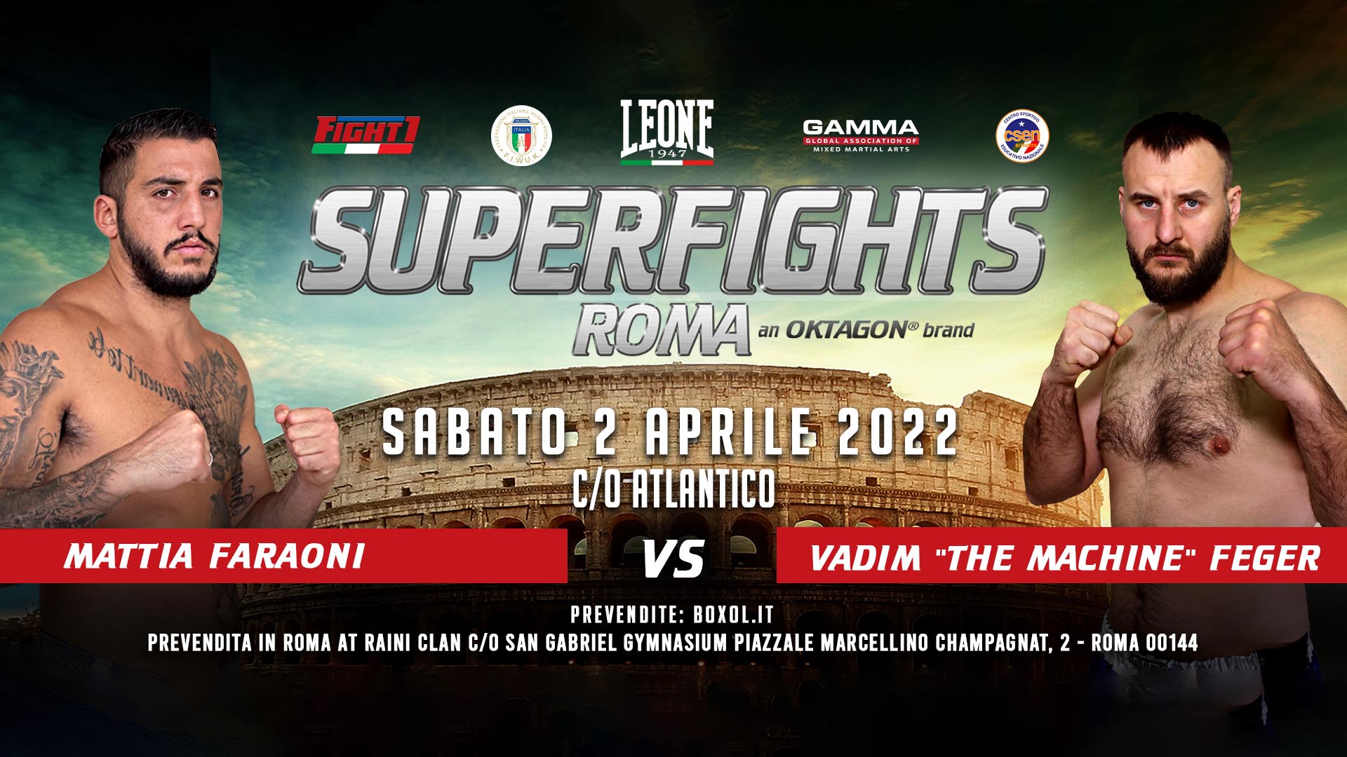 Superfights Roma risultati live