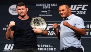 UFC: le 10 title shot più immeritate di sempre Michael Bisping e Dan Henderson in una conferenza stampa UFC