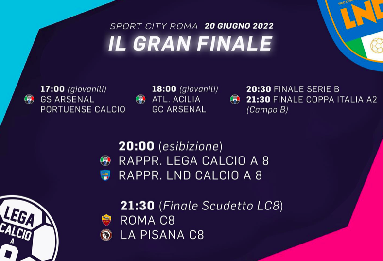 Lega Calcio a 8: Finale scudetto 21/22 - Orari e Streaming Programma Finale Lega Calcio A 8