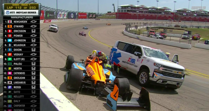 IndyCar: GP Iowa 2022: Newgarden vince Gara-1 Incidente Felix Rosenqvist Ph. - ESPN