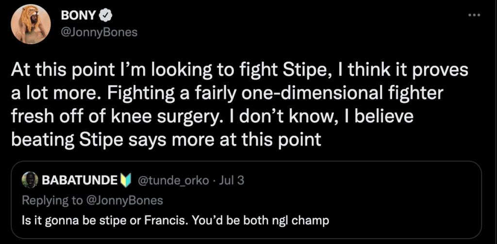 Jon Jones vuole Miocic e non Ngannou