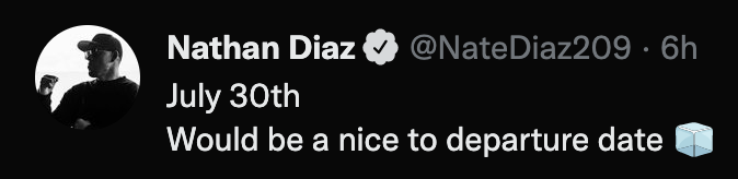 Nate Diaz: la possibile data d'addio alla UFC