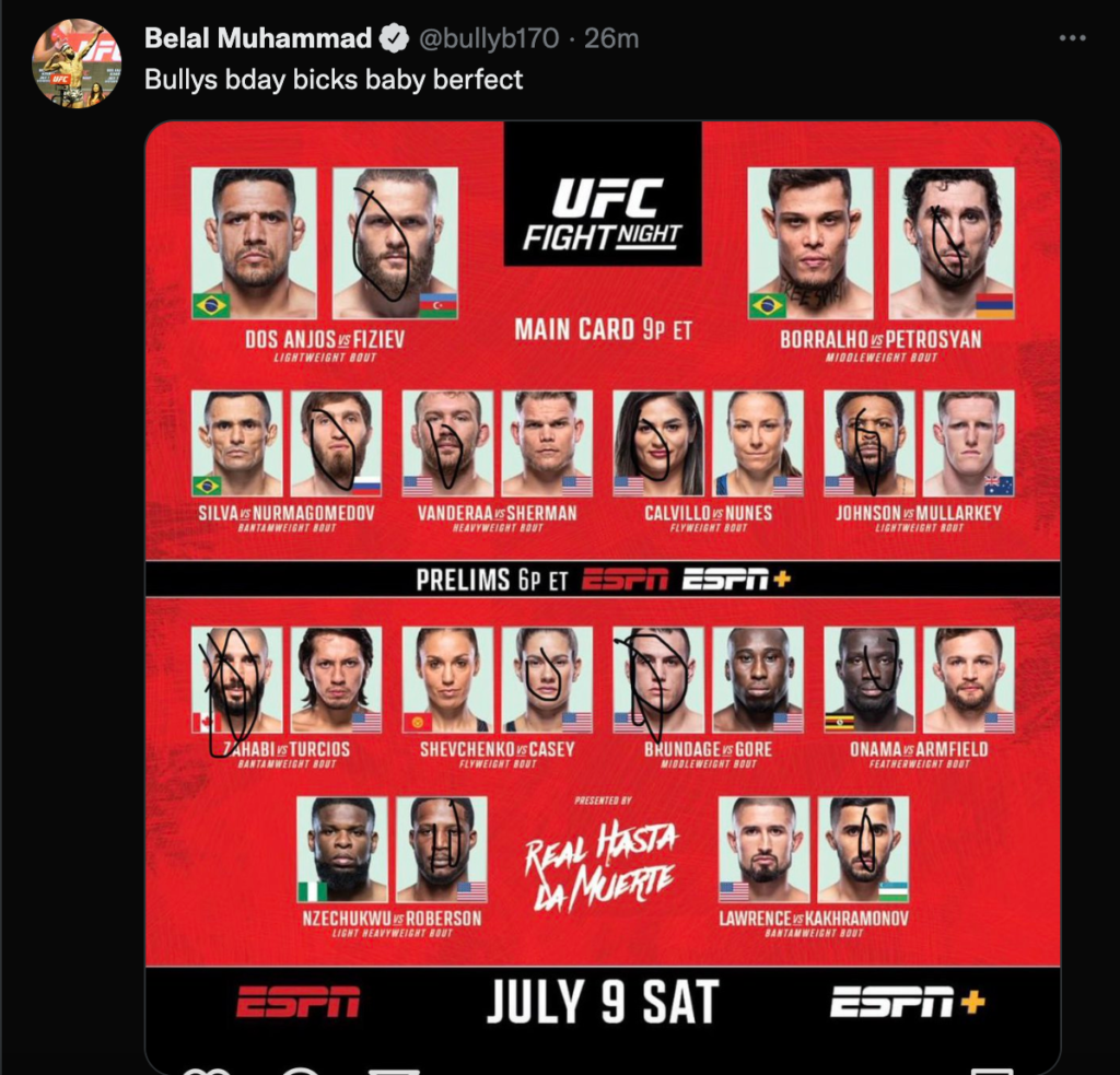 Belal Muhammad: i pronostici per UFC Vegas 58