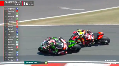 Sorpasso Di Rea Su Bautista Ph. - Twitter @worldsbk