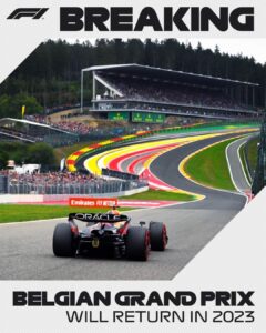 GP del Belgio: arriva la conferma anche per il 2023