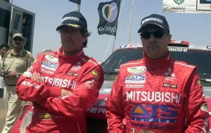 WRC: paura per le condizioni di Tiziano Siviero Tiziano Siviero e Miki Biasion durante la Parigi-Dakar 2003 - foto Getty Images