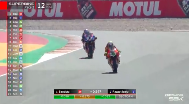 GP Argentina 2022: Bautista domina anche Gara-2 Bautista e Razgatlioglu al comando della gara (photo by twitter @worldsbk)