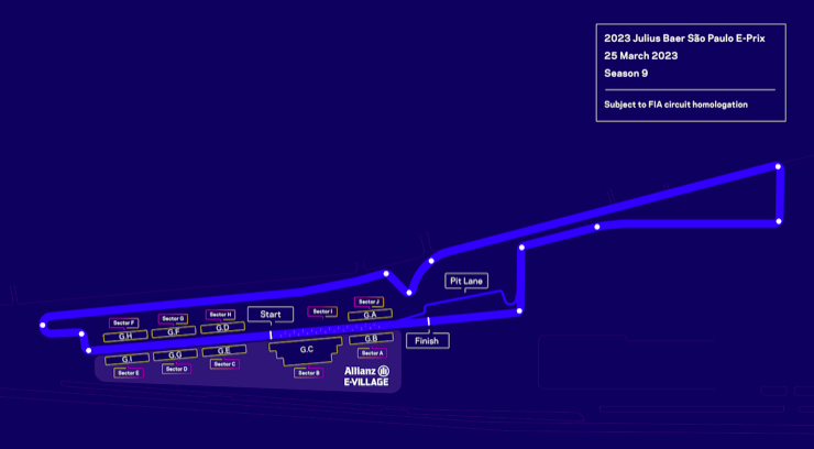Formula E: il layout del circuito di San Paolo Sao paulo street circuit (photo by fiaformulae.com)