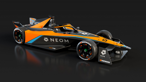 La vettura del team NEOM McLaren FE Team