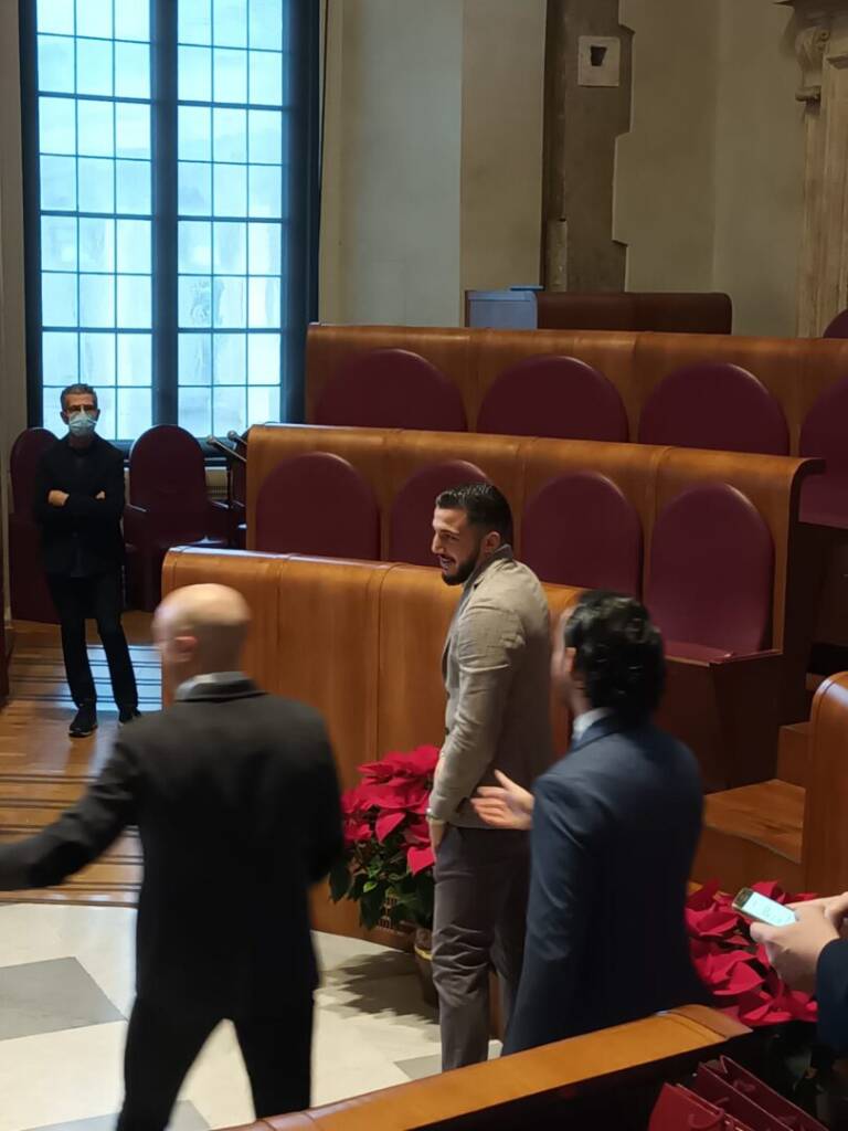 Mattia Faraoni presente in Campidoglio (Crediti: The Shield of Sports)