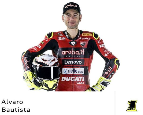 Alvaro Bautista correrà con il numero 1 nella stagione 2023 Bautista con il numero 1 (photo by Ducati Corse)