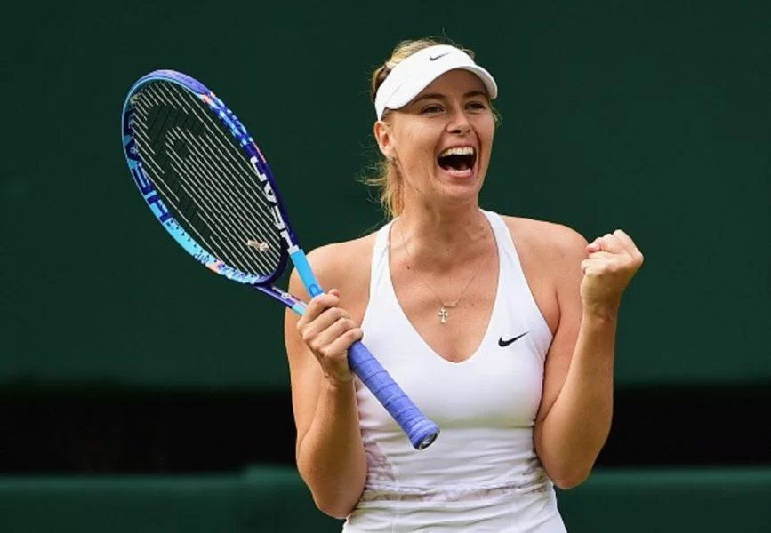 L'esultanza di Maria Sharapova