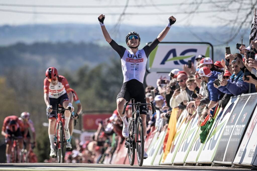 Liegi-Bastogne-Liegi 2023: L'Anteprima Tadej Pogacar conquista la Freccia Vallone 2023 (Crediti: A.S.O./Billy Ceusters)