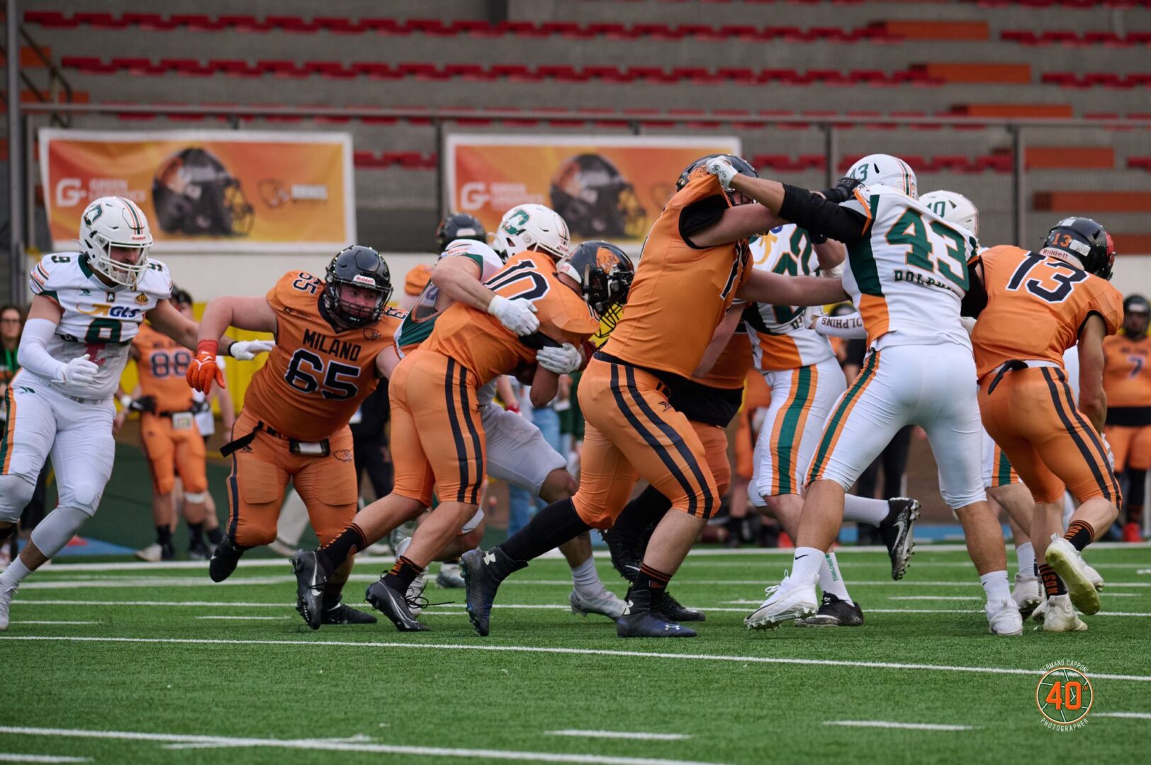 I GLS Dolphins Ancona vincono ancora, battuti i Rhinos a Milano I GLS Dolphins Ancona vincono ancora, battuti i Rhinos a Milano