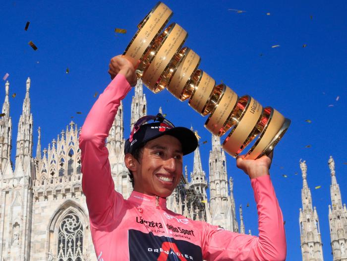 Egan Bernal, vincitore del Giro 2021, sarà presente al Tour de France 2023 (Crediti: AFP)