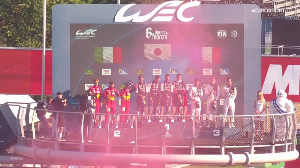 Il WEC è superiore alla F1? I festeggiamenti del team Toyota sul podio di Monza.