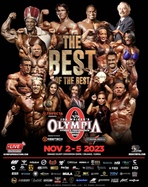 Il Poster ufficiale del Mr. Olympia 2023