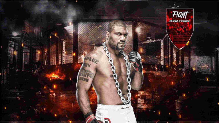 Rampage Jackson sul ring di wrestling in Giappone a giugno