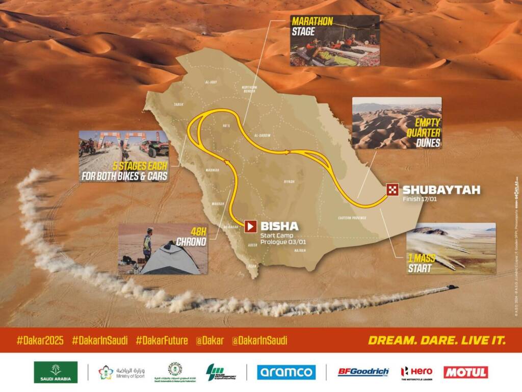 Dakar 2025, tutte le informazioni per la corsa che si terrà dal 3 al 17 gennaio 2025