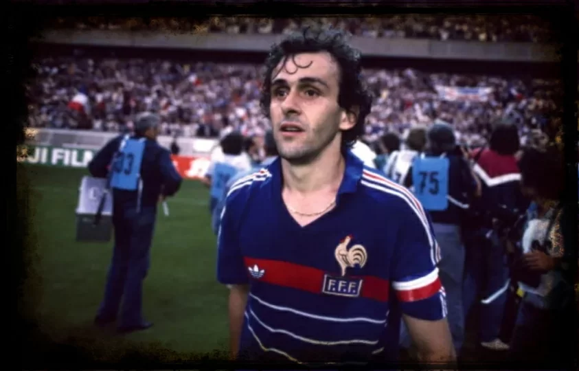 Michelle Platini con la maglia della nazionale francese