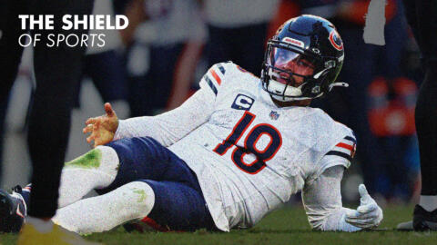 Caleb Williams sta lottando contro i Chicago Bears