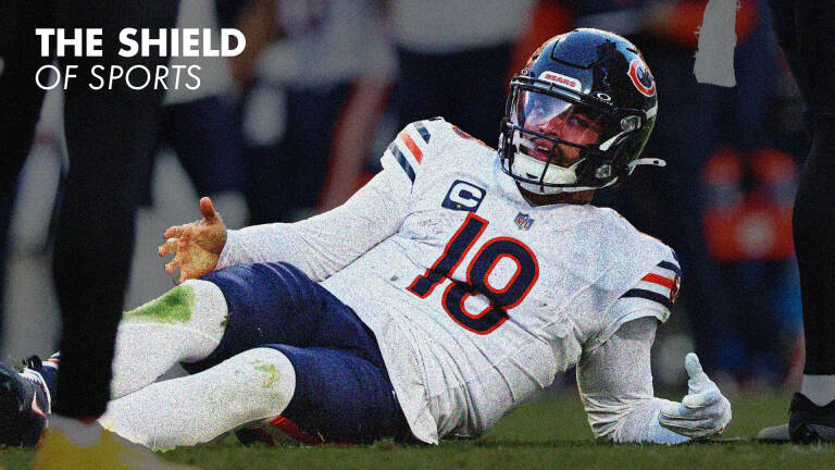 Caleb Williams sta lottando contro i Chicago Bears